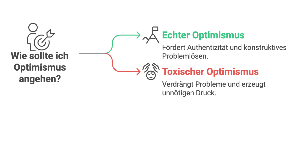 toxische Positivität - der Unterschied zwischen echtem Optimismus und toxischem Optimismus